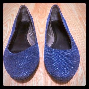 Bongo Size 7 Sparkly Cobalt Blue Flats